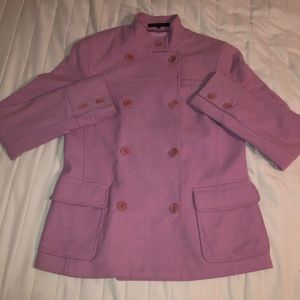 Theory pink wool blend coat